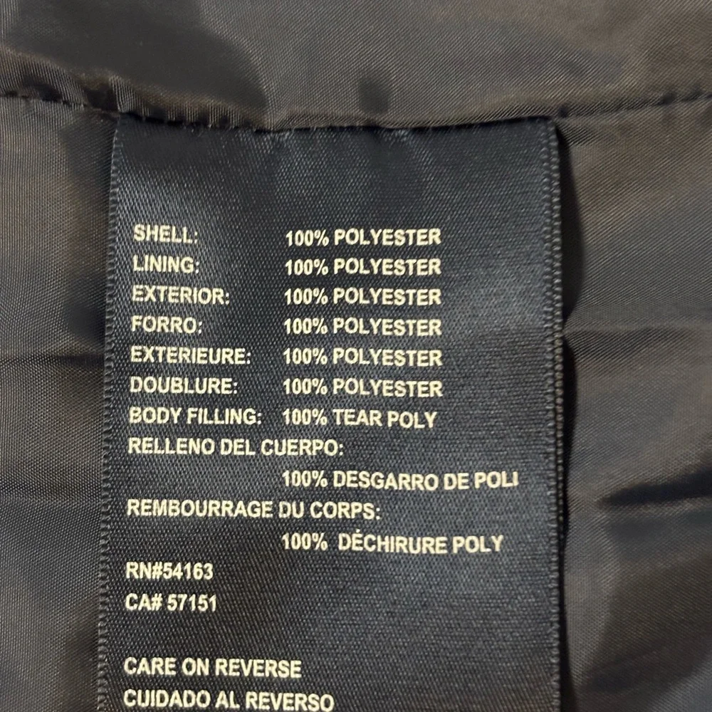 NEW WOMENS TOMMY HILFIGER NAVY BLUE AND WHITE POLKA DOT PUFFER VEST SZ L - Picture 8 of 15